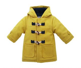 bespoke child's duffel coat yellow by cololo