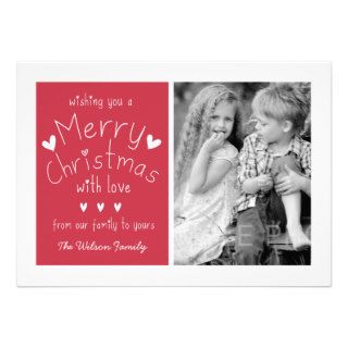 SWEET PHOTO HOLIDAY GREETING CARD  RED