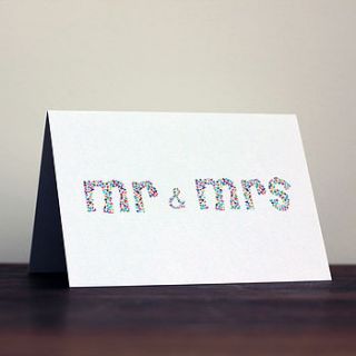 'mr & mrs' card by witty hearts