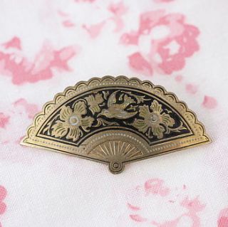 vintage 1920's fan brooch by magpie living