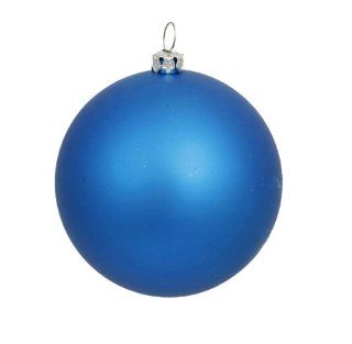 Matte Blue Indoor/Outdoor Shatterproof Christmas Ball Ornament 4" (100mm)  