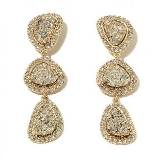 Colleen Lopez "Live Large" Simulated Drusy Drop Earrings