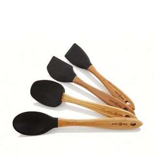 Simply Ming Bamboo & Silicone 4 piece Gourmet Utensil Gift Set