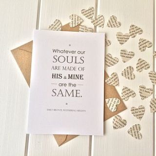 wuthering heights valentines card by literary emporium