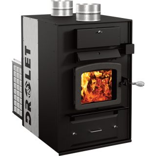 Drolet HeatMax Wood Furnace — 130,000 BTU, EPA-Certified, Model# DF01000  Wood Stoves