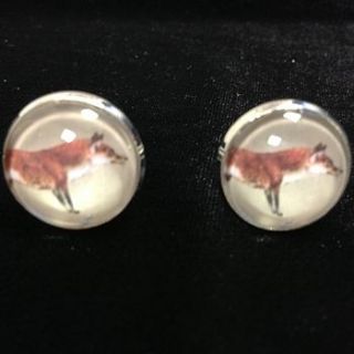 vintage fox cufflinks by iamia