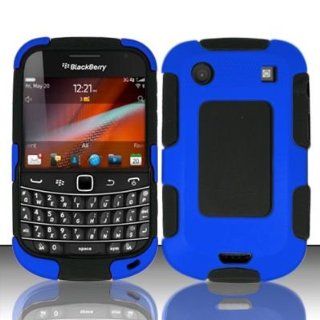 Silicon + Rubberized Blue Cover for RIM BLACKBERRY Blackberry Bold Touch 9900 Cell Phones & Accessories