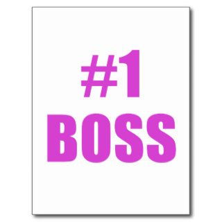 Number One Boss Postcards