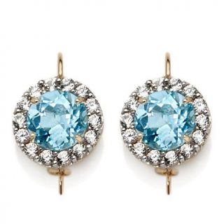Rarities Fine Jewelry with Carol Brodie 10K Gemstone and White Zircon Earrings