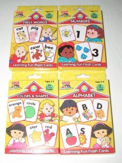 Fisher Price Preschool Flashcards First Words, Colors/Shapes, Numbers and Alphabet Toys & Games