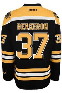 Boston Bruins Patrice Bergeron #37 *A* Official Home Reebok NHL Hockey Jersey (SEWN TACKLE TWILL NAME / NUMBERS)  Sports & Outdoors