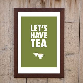 'let's have tea' print by loveday designs