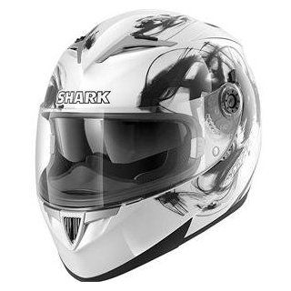 Shark S900 Glow Helmet   Large/White/Black Automotive