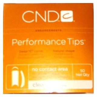 CND Performance Nail Tips 500 Count (10 Boxes) Clear Size 5  False Nails  Beauty