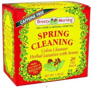 Breezy Morning Tea   Spring Cleaning 100% Pure & Natural Herb Tea Caffeine Free   20 Tea Bags Health & Personal Care