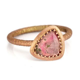 fiori ring with pink tourmaline by james newman jewellery