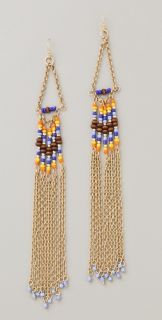 Adia Kibur Bead & Long Chain Earrings