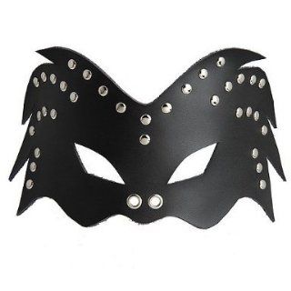 Leather Black Masquerade Eye Mask J1251  Health & Personal Care