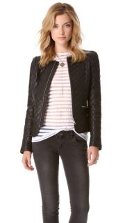 ANINE BING Quilted Leather Jacket