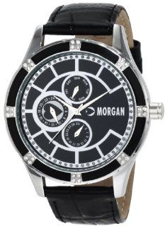 Morgan Women's M1081B Boyfriend Silver Tone Black Multifunction Watch at  Women's Watch store.