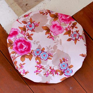 floral print cotton bath hats by caro london