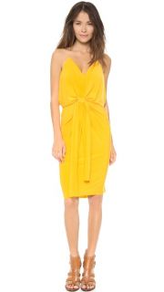 Tbags Los Angeles Knee Length Dress with Knot Detail