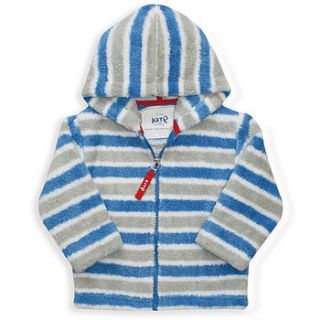 stripy zip up fleece by harmony at home children's eco boutique