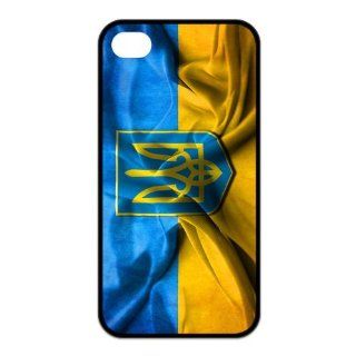 Creative Ukraine Flag Poster Ukraine Flag Sticker Hard Case Cover for Apple Iphone 4,4s (TPU) Cell Phones & Accessories