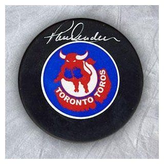 Paul Henderson Autographed Hockey Puck   Toronto Toros WHA   Autographed NHL Pucks at 's Sports Collectibles Store