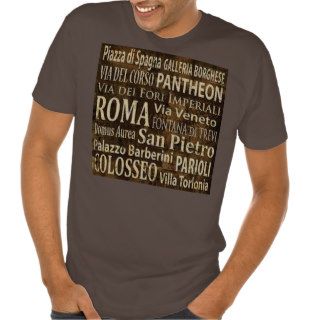 Roma, Italy Vintage Art T Shirts