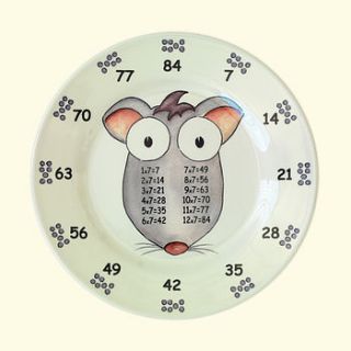 set of 12 times table plates by times table plates