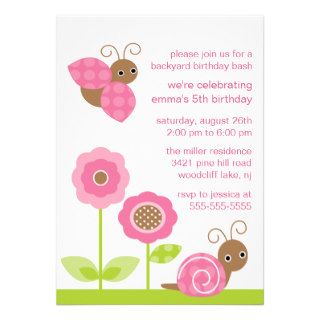 Mod Baby Bugs Birthday Invitation