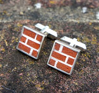 brick cufflinks by van buskirk jewellery