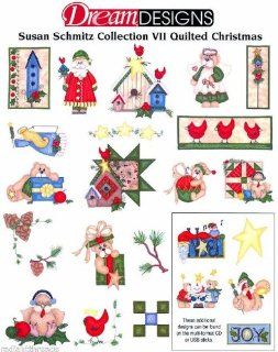 QUILTED CHRISTMAS SCHMITZ Embroidery Designs USB STICK   Home And Garden Products