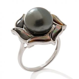 Designs by Turia 11 12mm Cultured Tahitian Pearl and Mother of Pearl "Flow