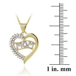 DB Designs 18k Gold over Sterling Silver Diamond Accent Heart 'Mom' Necklace DB Designs Diamond Necklaces