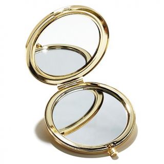 AMEDEO NYC® 35mm Cameo Jeweled Double Mirror Compact