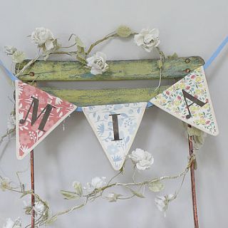 personalised alphabet 'letter' bunting by lilac coast