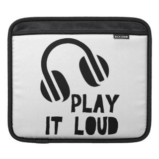 Play It Loud Headphones iPad Sleeves