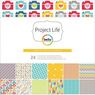 Project Life 24 pack Designer Paper Collection   Honey Edition