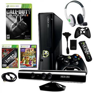 Xbox 360 Kinect 4GB 3 Game Mega Bundle with 4 in 1 Accessory Pack and Headset