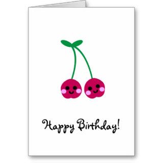 cherries, Happy Birthday Card