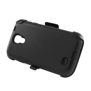 Eagle Cell PASAMI9500HLBKBK Hybrid Rugged Armor Case for Samsung Galaxy S4   Retail Packaging   Black Cell Phones & Accessories