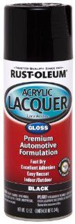 Rust Oleum Automotive 253365 12 Ounce Acrylic Lacquer Spray, Black Gloss   Spray Paints  