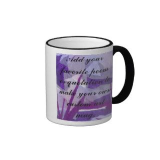 Torn paper collage background in shades of purple mugs