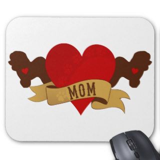 Bichon Frise Mom [Tattoo style] Mousepad