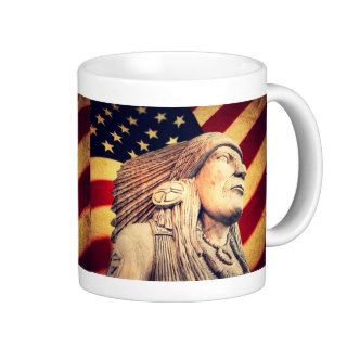 rustic USA flag patriotic Native American Coffee Mug