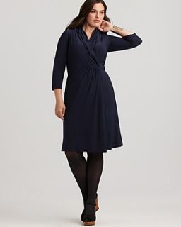 Studio Tahari Plus Size Pleated V Neck Dress's