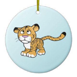 cartoon tiger christmas ornaments