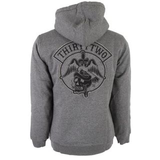 32   Thirty Two Via Con Dios Hoodie Grey Heather